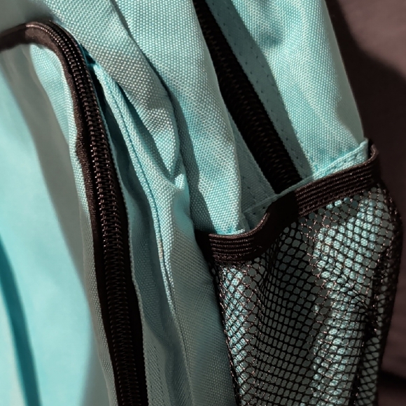 Aqua Turquoise Backpack Bookbag - Picture 2 of 4